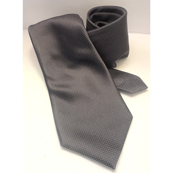 Dkny Gray 100% Silk Men’s Neck Tie Made In China 58” - Picture 4 of 4